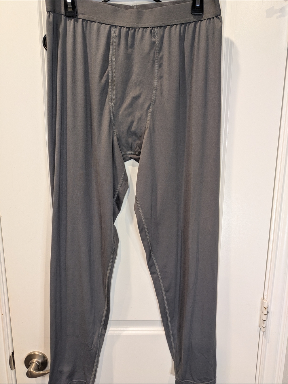 Lands End Mens Base Layer Pants Large 36-38 Gray Thermal Long Underwear